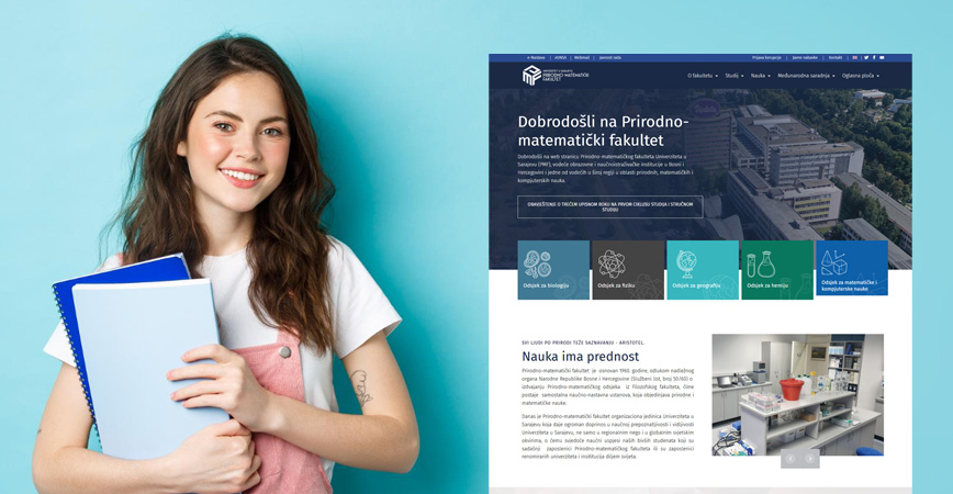PMF UNSA — web portal Prirodno-matematičkog fakulteta