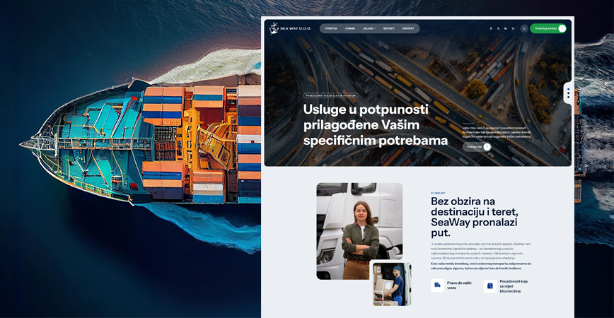 SeaWay — web za globalna logistička i transportna rješenja
